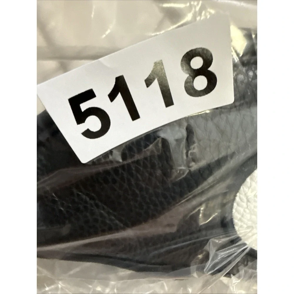 6PC Golf Iron Head Covers Set - Black Leather with Numbers A, S, 3, 4, 5